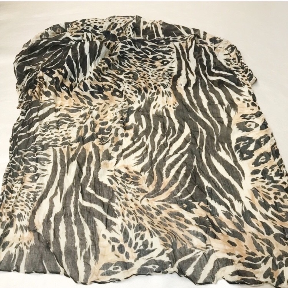 Chico’s animal print scarf wrap shawl